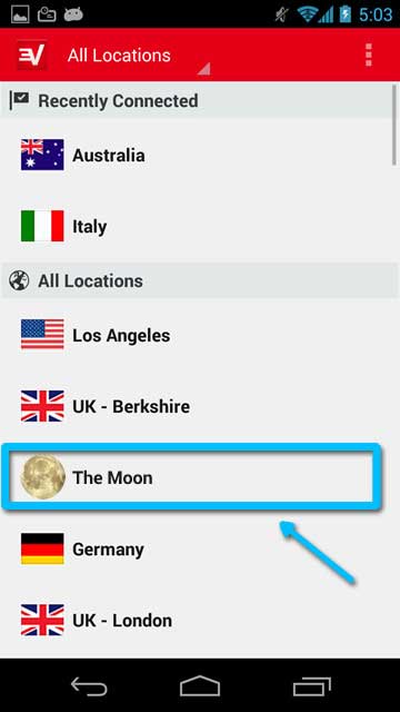 Android Server Location