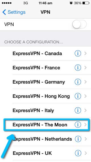 Iphone Moon Server Location