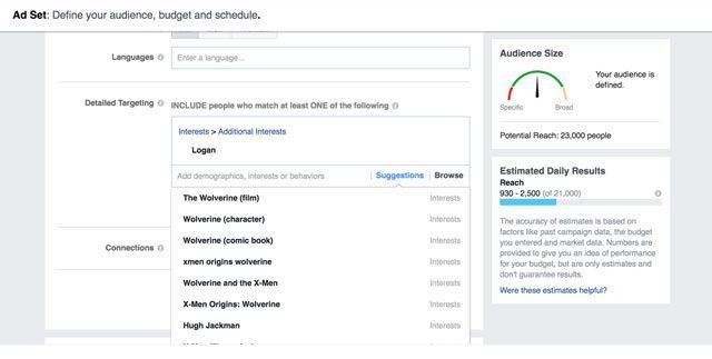 Facebook could target Marvel movie lovers.