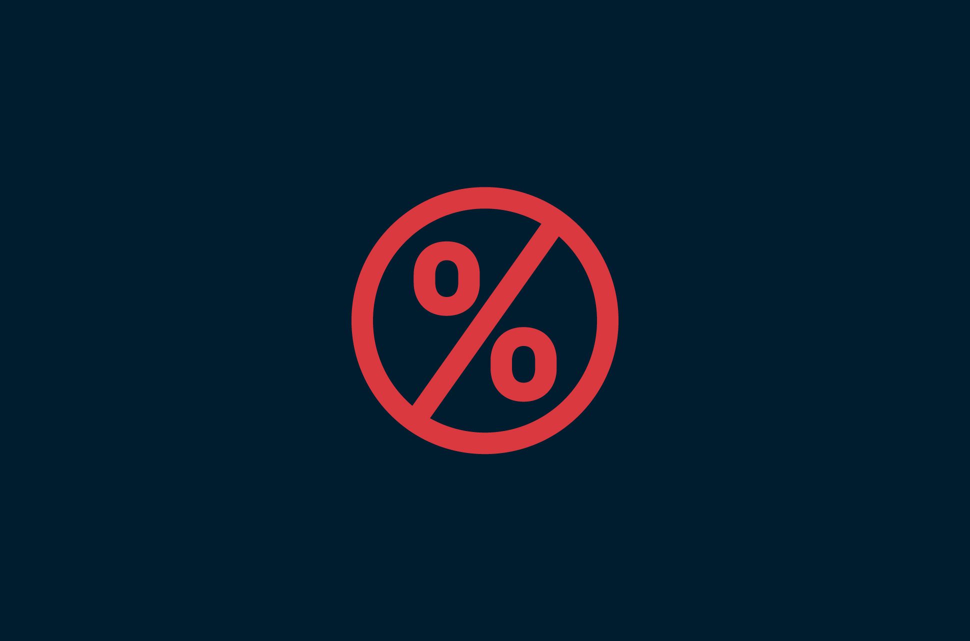 Percentage symbol turning into a forbidden sign.