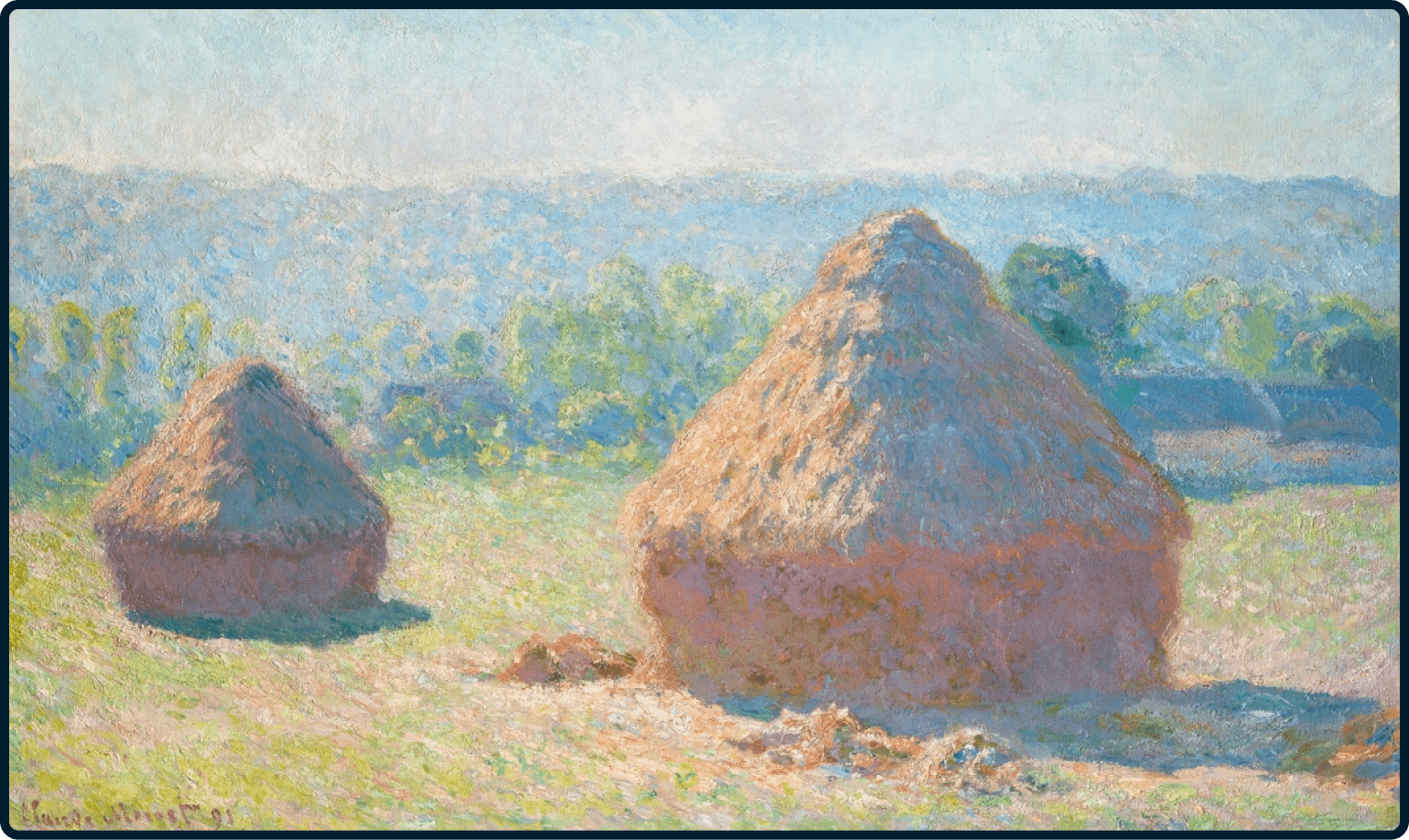 Les Meules À Giverny De Claude Monet