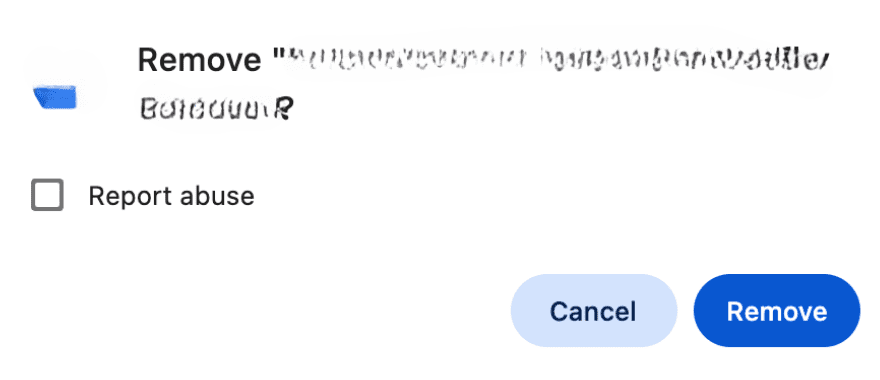 Removing an unwanted extension from Chrome.