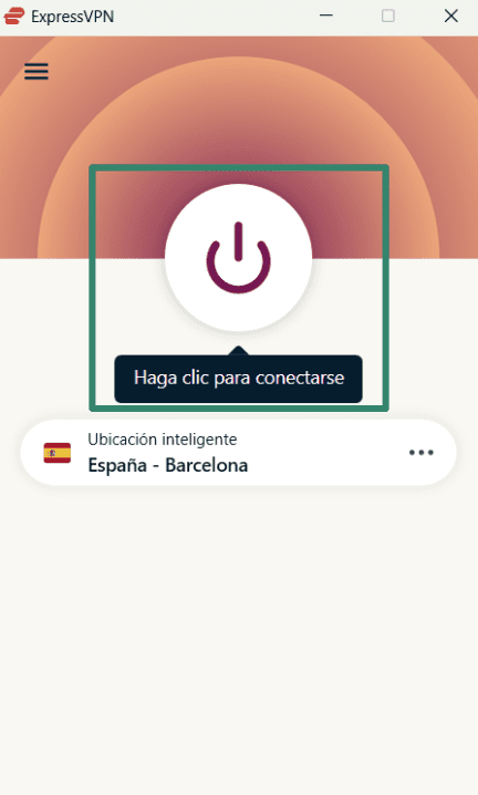 Connecting to ExpressVPN on Windows.