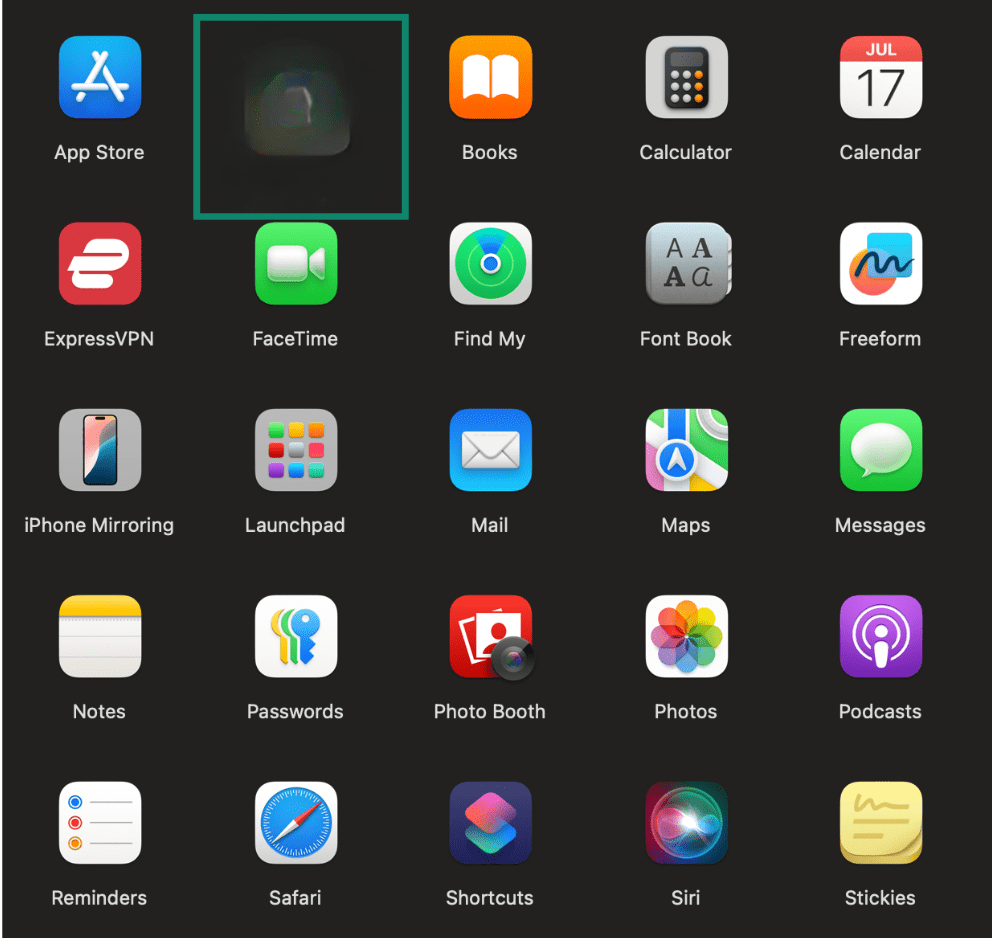 Finding an unwanted app in Mac Finder.