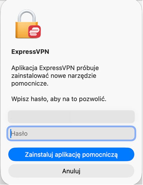 The Install Helper prompt on Mac.