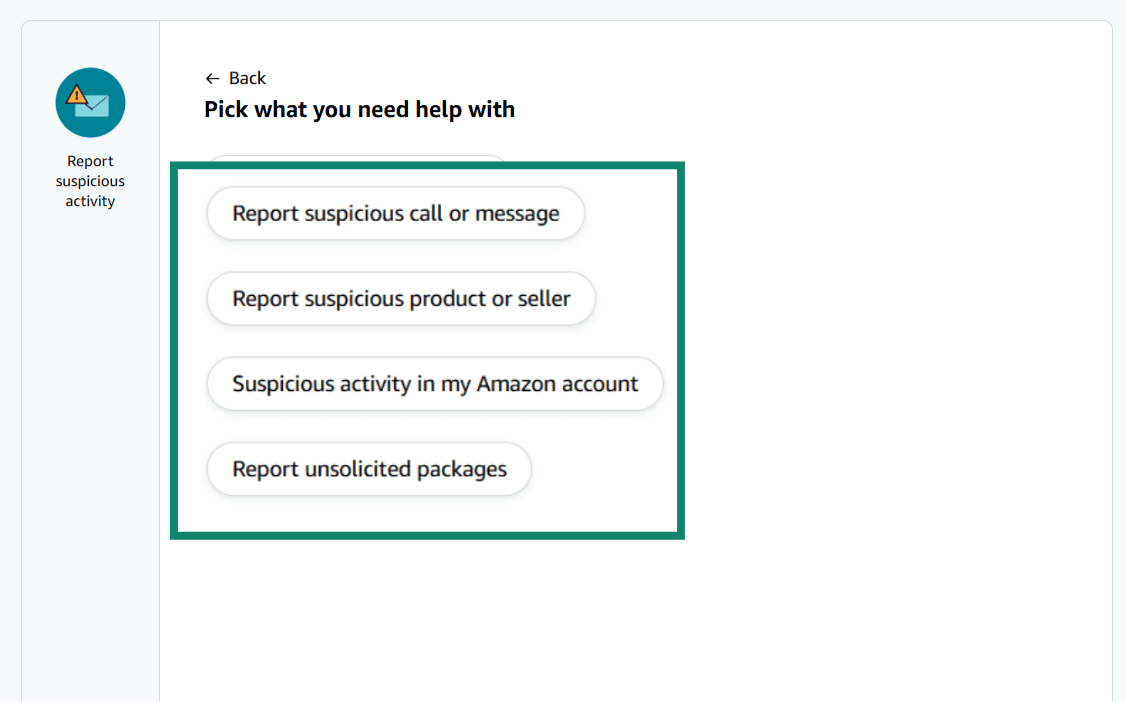 Choose the option that most closely matches your problem.