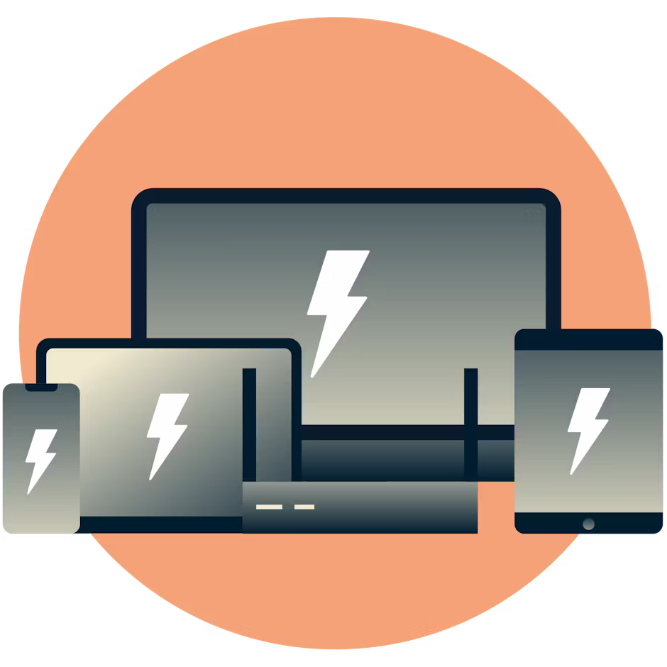 Des dispositifs marqués d'éclairs pour indiquer la vitesse.