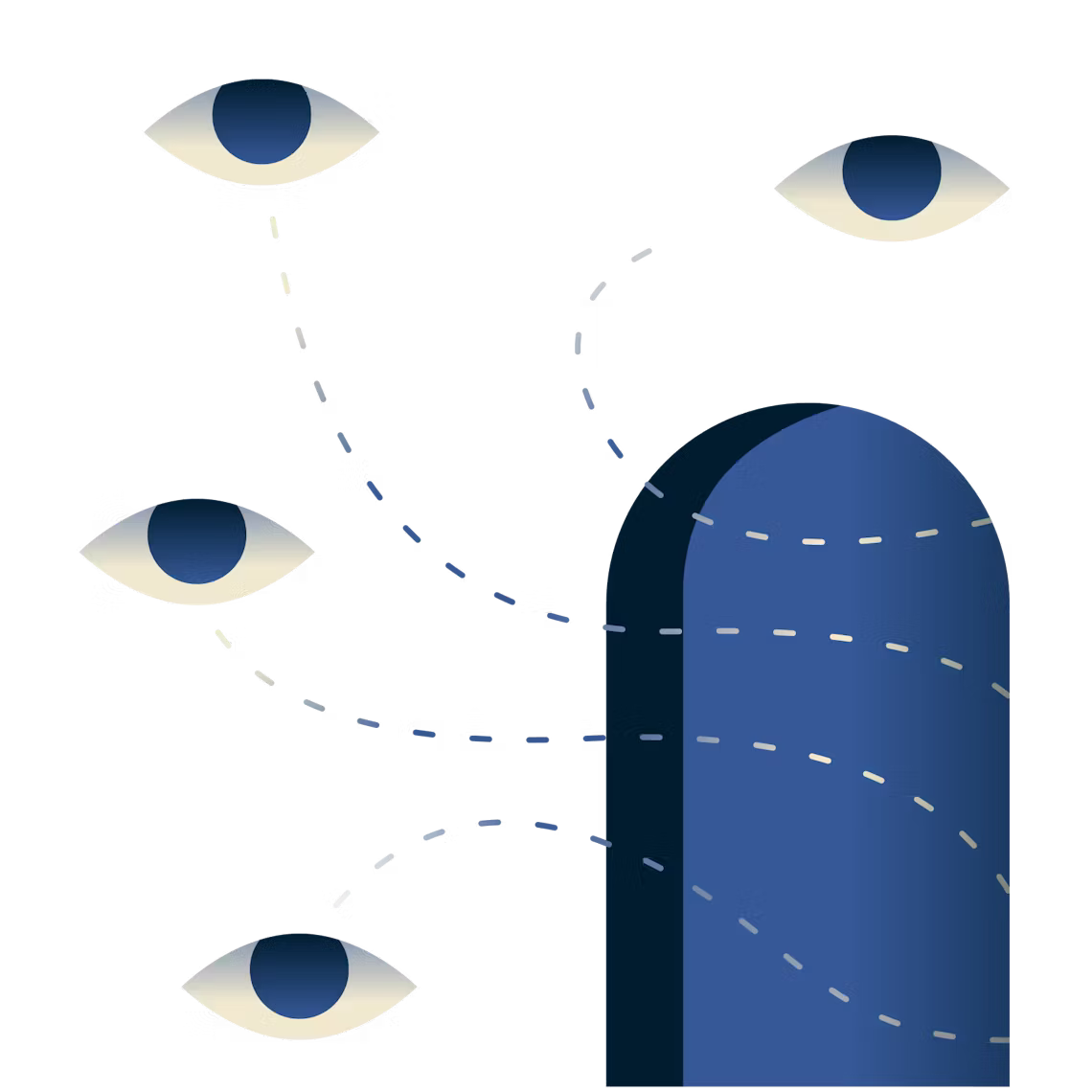 Des yeux qui regardent à travers une porte.