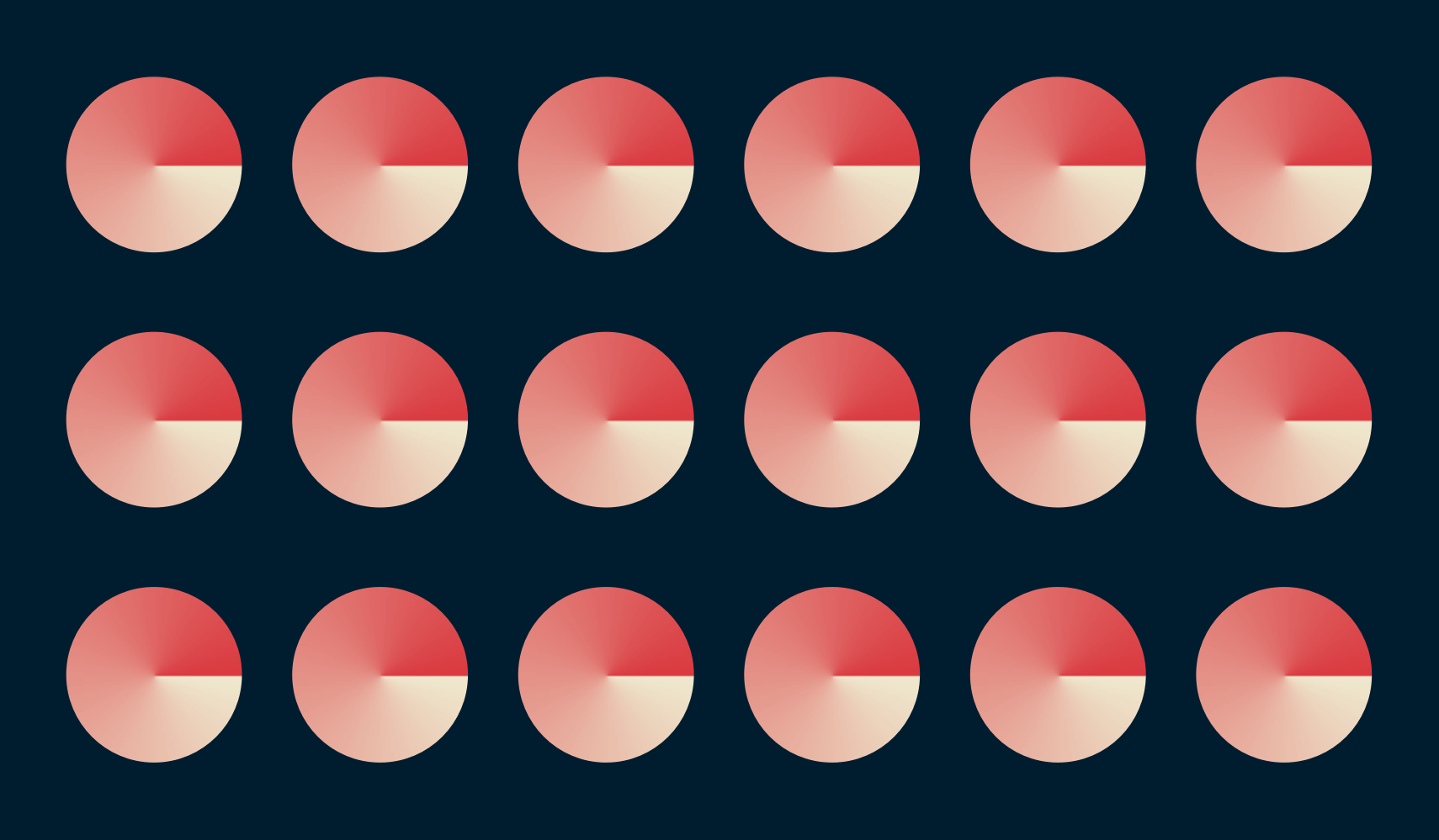 Une grille de blocs identiques, montrant comment Trusted Server s'assure que le logiciel et les configurations soient constantes pour les serveurs ExpressVPN.
