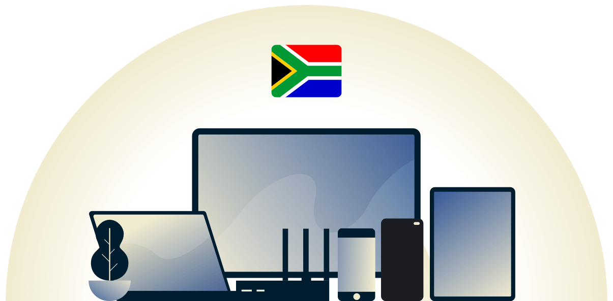 South Africa VPN protecting a variety of devices.