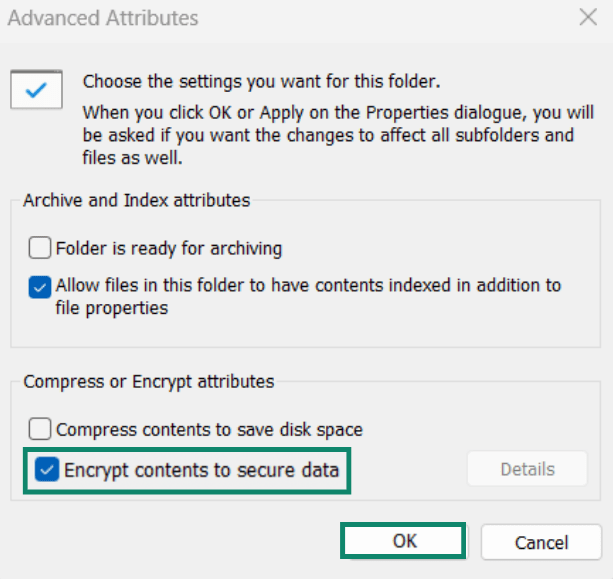 How to encrypt folders on Windows.