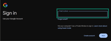 Signing into Google's Find Hub